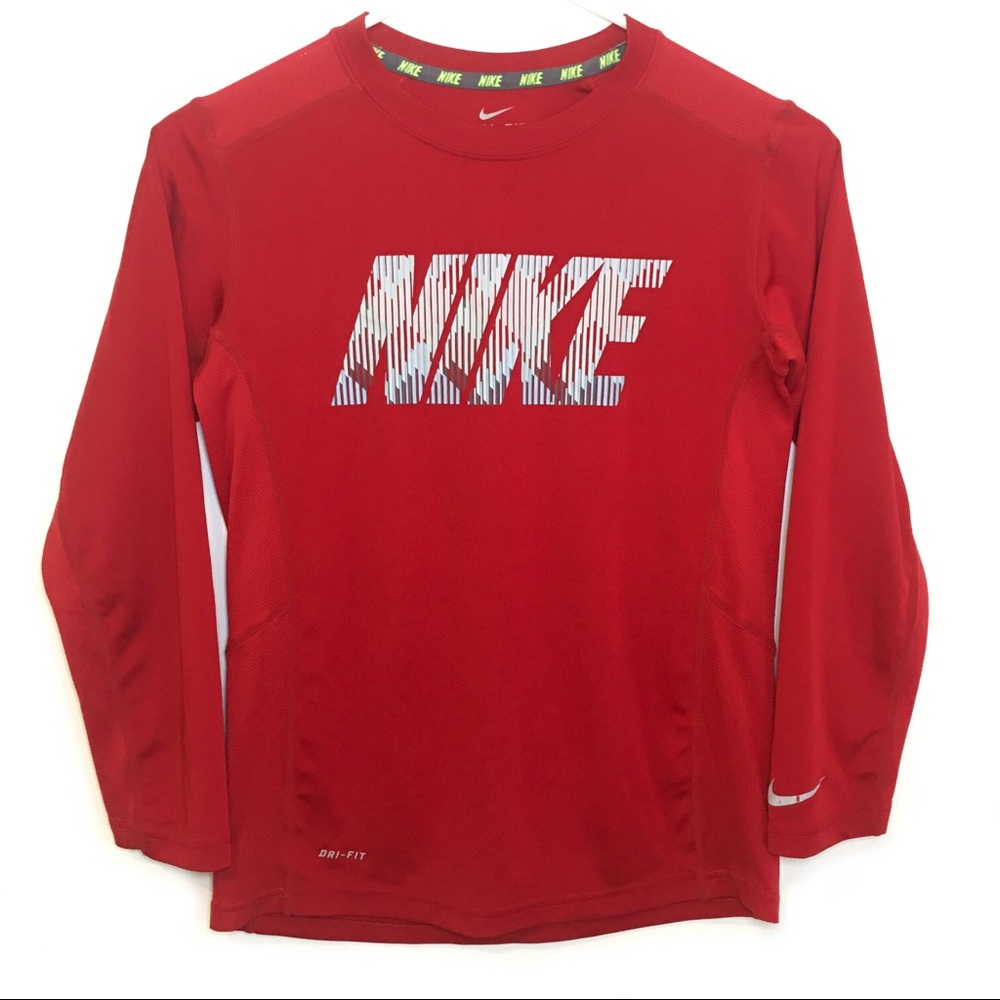 Nike boys long-sleeve Dri-Fit athletic shirt